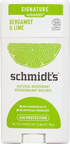 Schmidt's Aluminum-Free Deodorant Bergamot & Lime, Aluminum Free, 2.65 Ounce (Pack of 12)