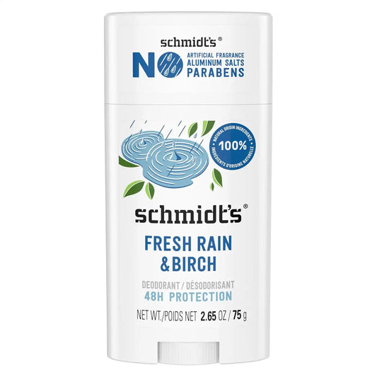 Schmidt's Aluminum-Free Deodorant Fresh Rain & Birch Aluminum Free 2.65 oz