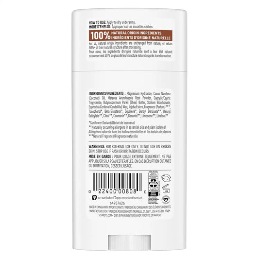 Schmidt's Aluminum-Free Vegan Deodorant Sandalwood & Citrus for Women and Men, with 24 Hour Odor Protection, Natural Ingredients, Cruelty-Free, 2.65 oz
