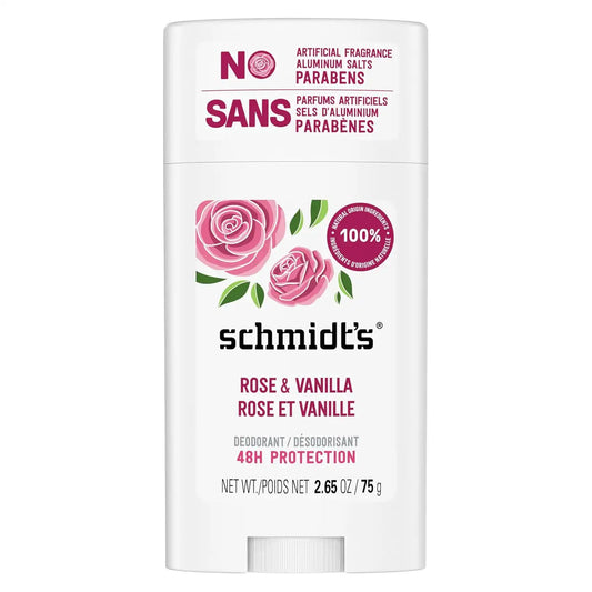 Schmidt's Aluminum-Free Deodorant Rose & Vanilla Aluminum Free 2.65 oz