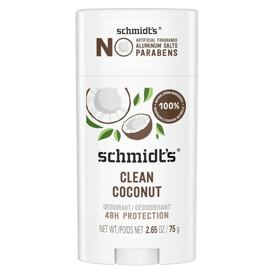 Schmidt's Aluminum-Free Deodorant Clean Coconut 2.65 Ounce (Pack of 12)