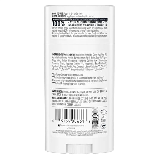 Schmidt's Aluminum-Free Vegan Deodorant Charcoal & Magnesium with 2.65 oz